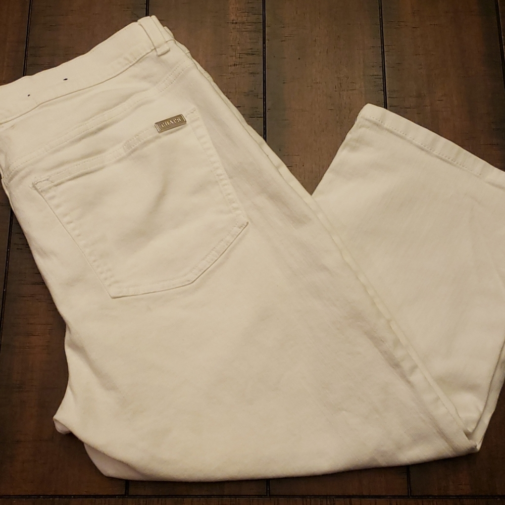 Chaps White Jean Capris